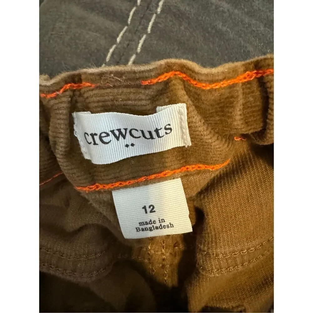 Crewcuts Boys Brown Cord Skinny Straight Pants Size 12